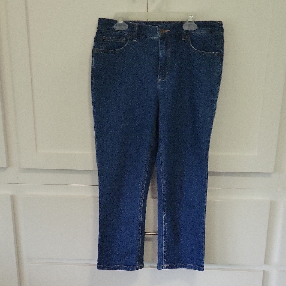 Jones New York Women's Blue Capri Jeans